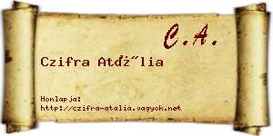 Czifra Atália névjegykártya